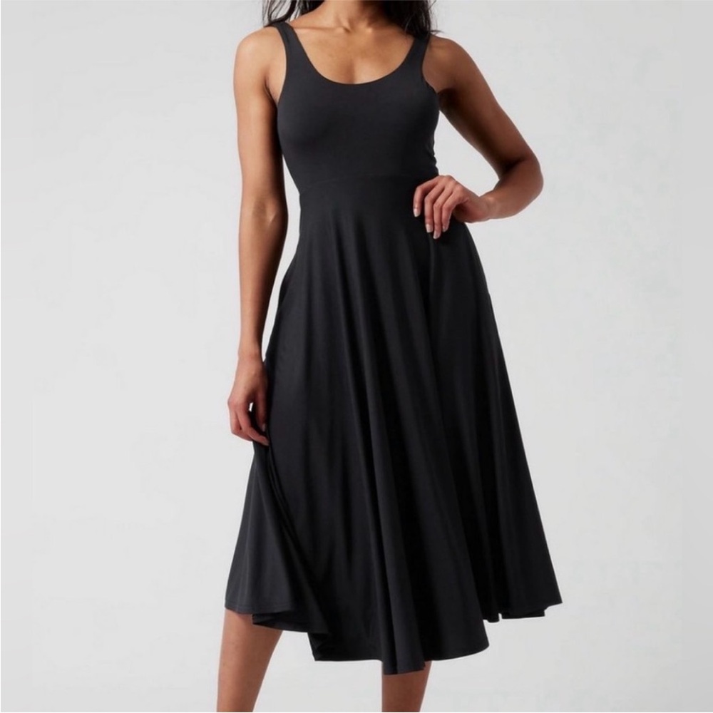 Athleta Santorini Midi Dress - Black - Size XL